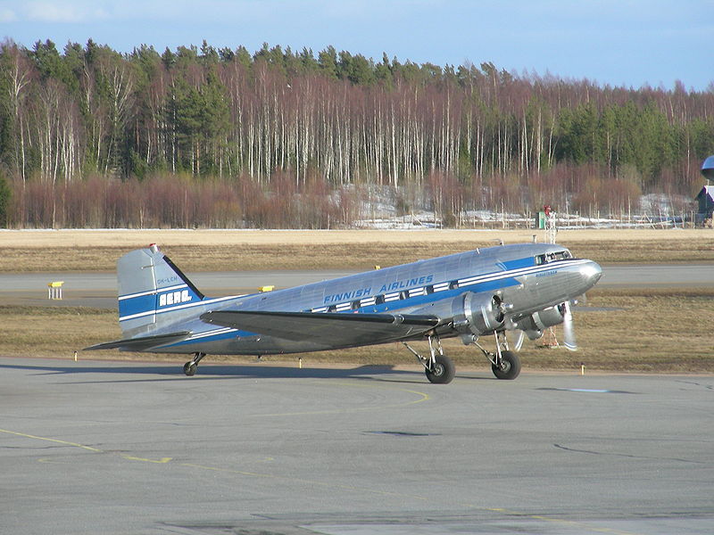 Eine DC-3 der früheren Finnish Airlines. Foto: MixyyH/Finnish Wikipedia