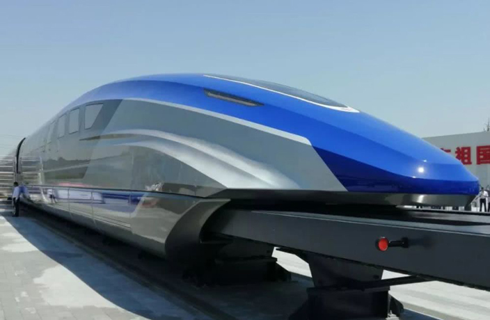 Der Prototyp der neuen chinesischen Magnetbahn. Foto: CRRC